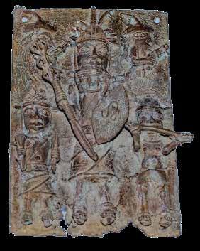 Benin Plaque: Mounted Soldier — view 1